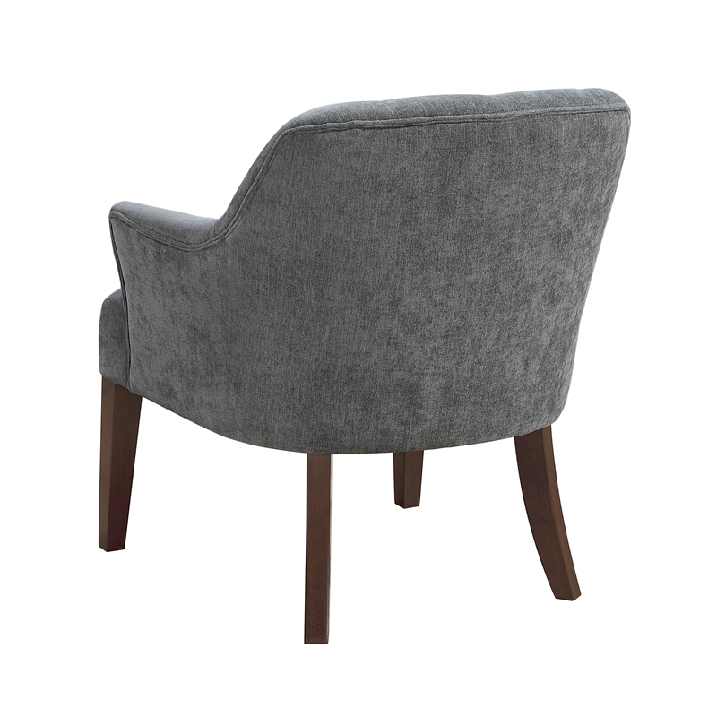 Lexicon Rebecca Textured Fabric Accent Chair in Charcoal