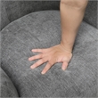 Lexicon Rebecca Textured Fabric Accent Chair in Charcoal