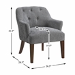 Lexicon Rebecca Textured Fabric Accent Chair in Charcoal