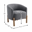 Lexicon Borger Textured Accent Chair in Gray