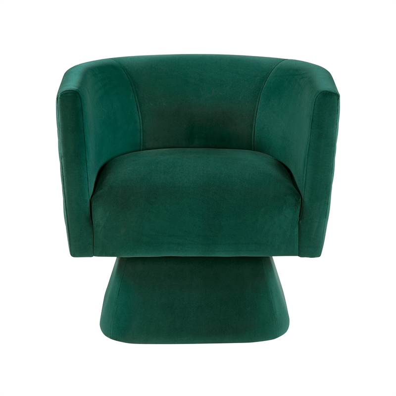 Lexicon Candace Velvet Swivel Chair in Green