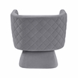 Lexicon Candace Velvet Swivel Chair in Gray