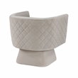 Lexicon Candace Velvet Swivel Chair in Taupe