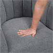 Lexicon Eve Boucle Fabric Swivel Chair in Dark Gray