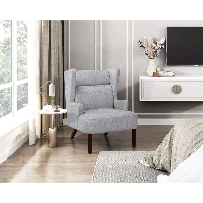 Lexicon Alden Chenille Accent Chair in Gray