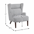 Lexicon Alden Chenille Accent Chair in Gray