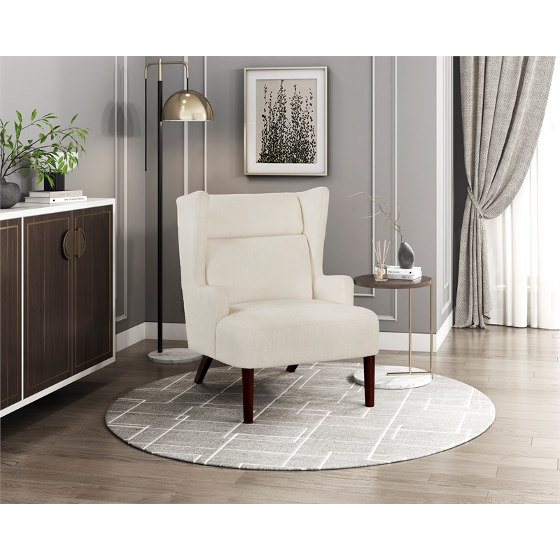 Lexicon Alden Chenille Accent Chair in Beige