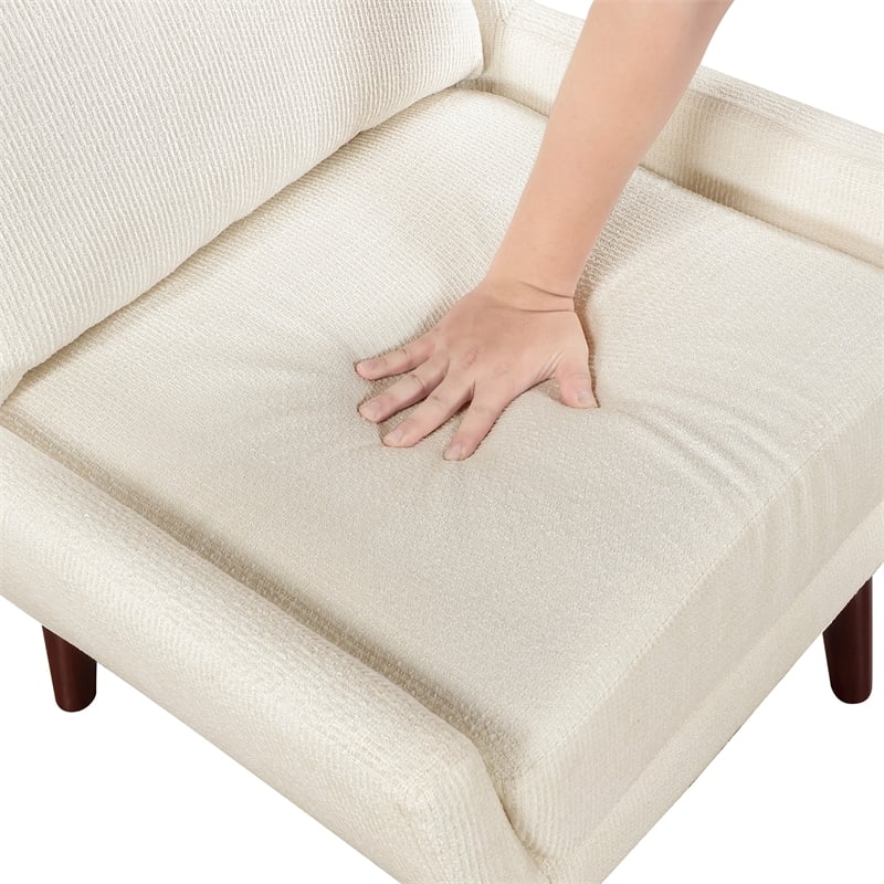 Lexicon Ellie Chenille Accent Chair in Beige