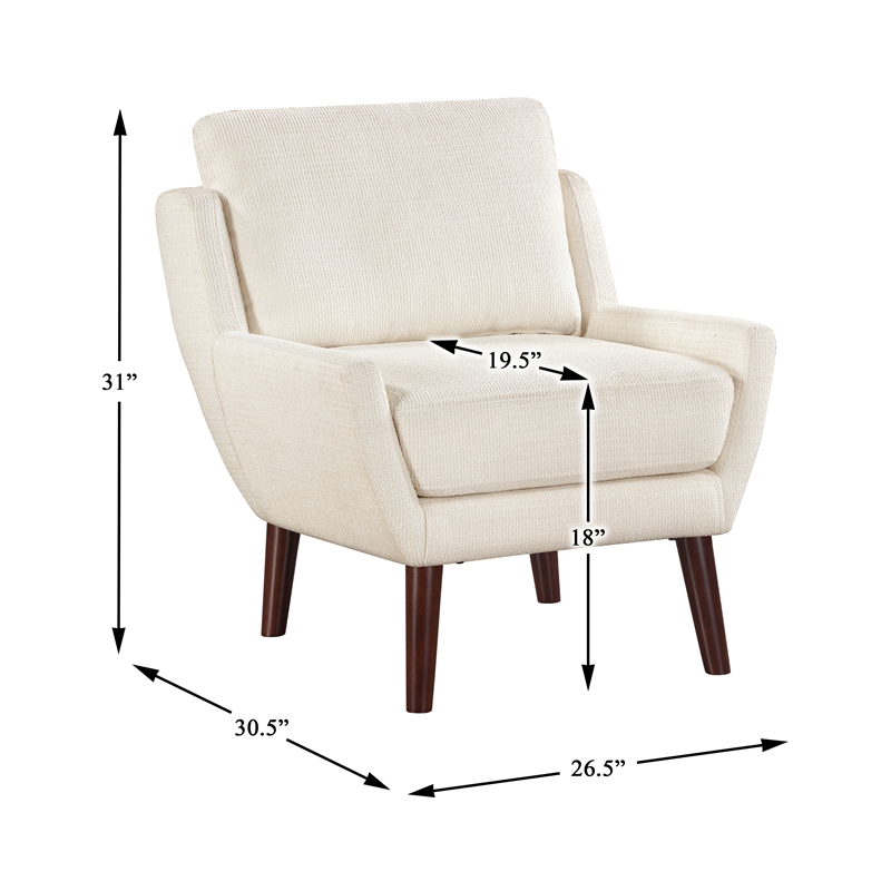 Lexicon Ellie Chenille Accent Chair in Beige