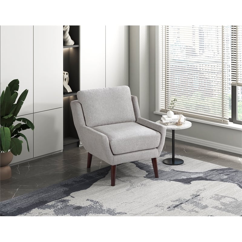 Lexicon Ellie Chenille Accent Chair in Gray