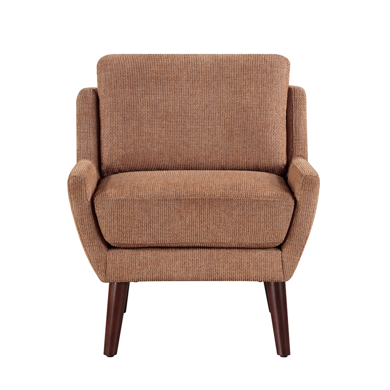Lexicon Ellie Chenille Accent Chair in Orange