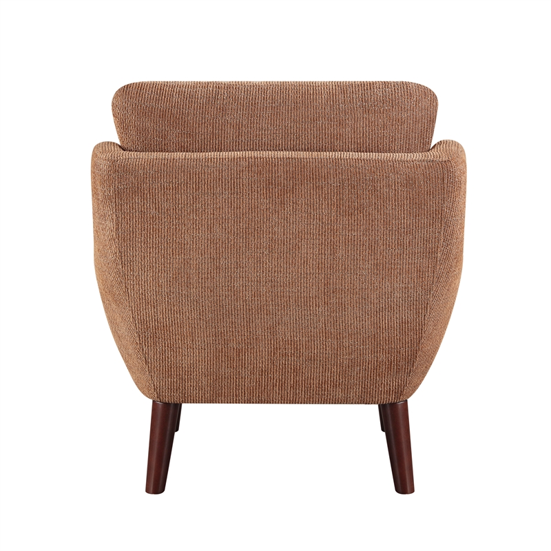 Lexicon Ellie Chenille Accent Chair in Orange