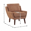 Lexicon Ellie Chenille Accent Chair in Orange