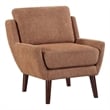 Lexicon Ellie Chenille Accent Chair in Orange