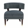Lexicon Wilson Velvet Accent Chair in Dark Gray