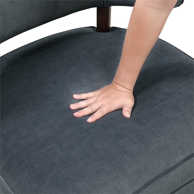 lexicon wilson velvet accent chair in dark gray