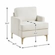 Lexicon Colette Chenille Accent Chair in Beige