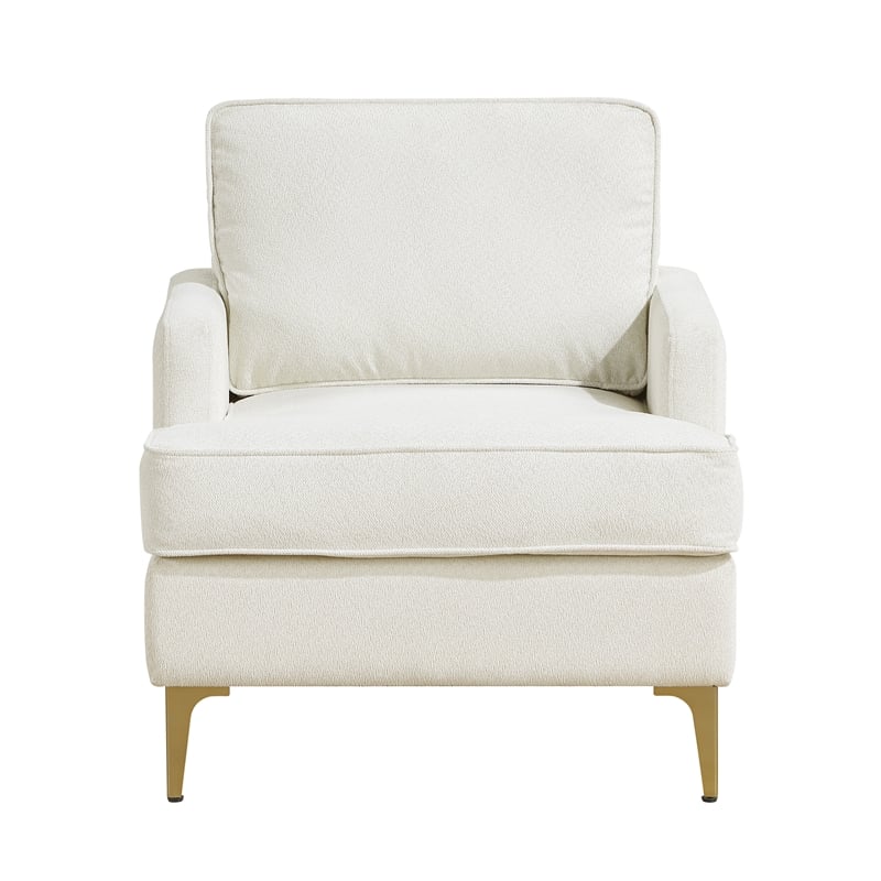 Lexicon Colette Chenille Accent Chair in Beige