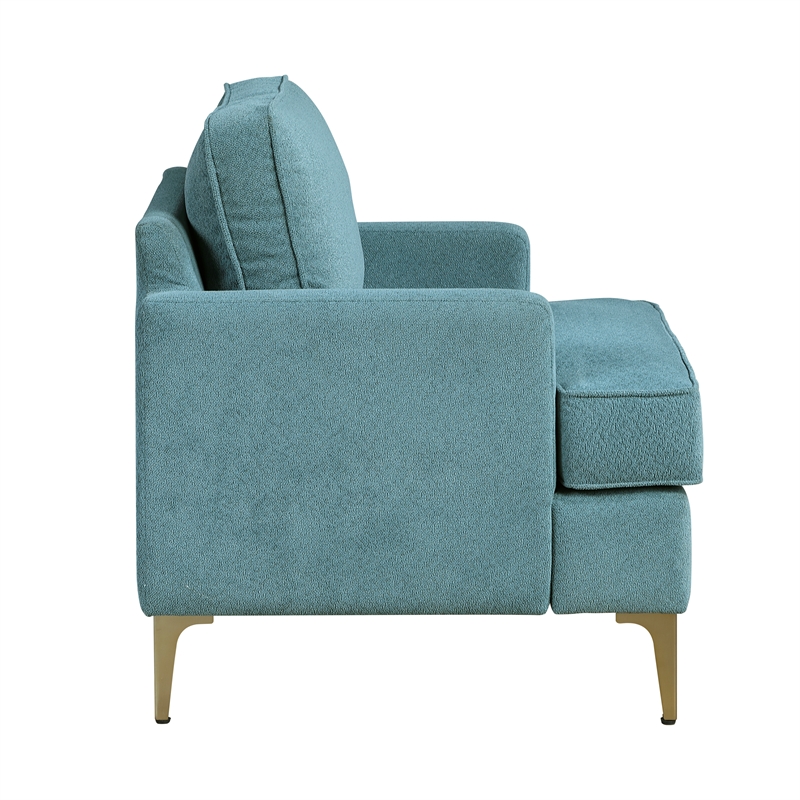 Lexicon Colette Chenille Accent Chair in Peacock