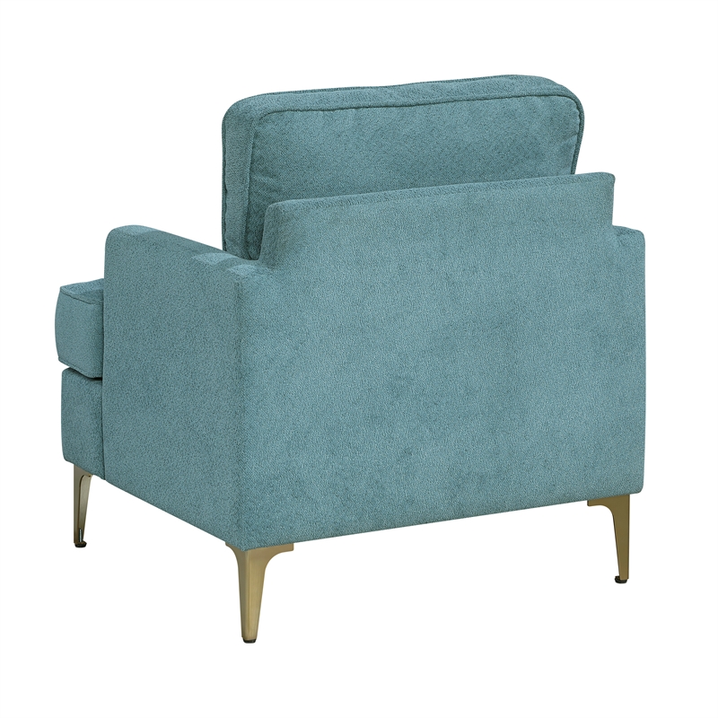 Lexicon Colette Chenille Accent Chair in Peacock