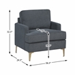 Lexicon Colette Chenille Accent Chair in Dark Gray