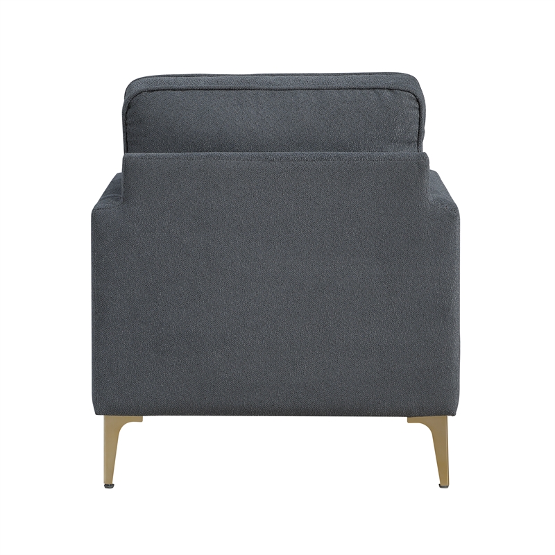 Lexicon Colette Chenille Accent Chair in Dark Gray