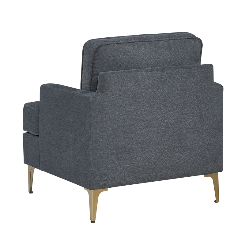 Lexicon Colette Chenille Accent Chair in Dark Gray