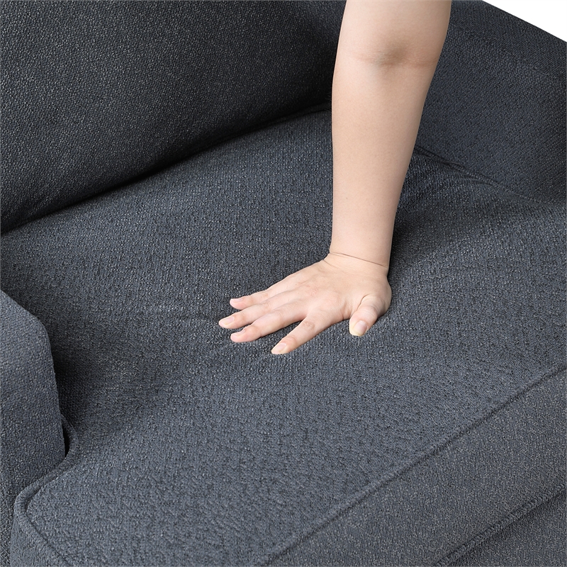 Lexicon Colette Chenille Accent Chair in Dark Gray