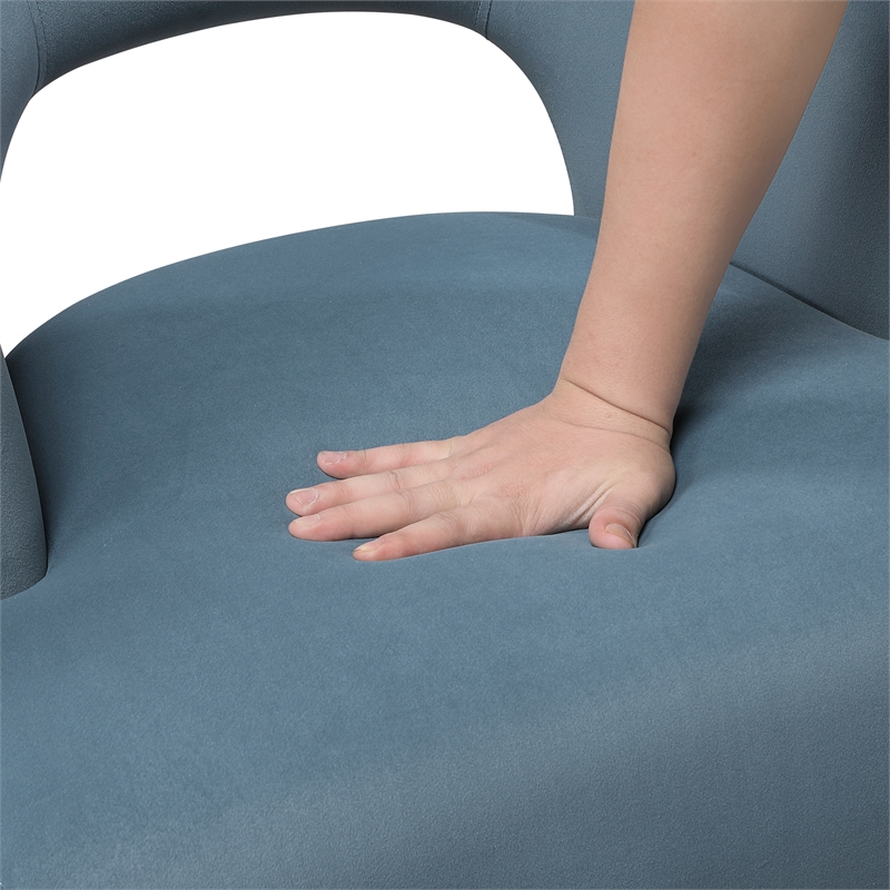 Lexicon Dorset Velvet Accent Chair in Blue