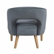 Lexicon Dorset Velvet Accent Chair in Dark Gray
