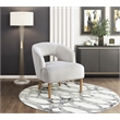 Lexicon Dorset Velvet Accent Chair in Gray