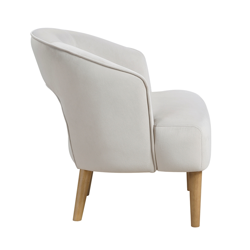 Lexicon Dorset Velvet Accent Chair in Gray