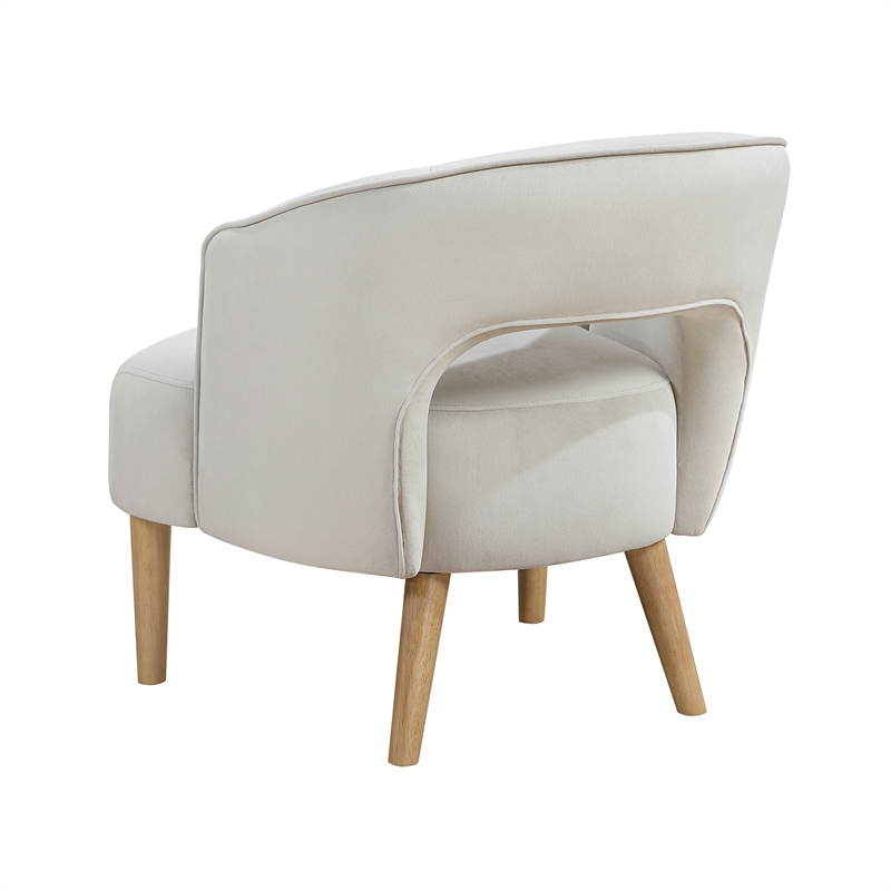 Lexicon Dorset Velvet Accent Chair in Gray