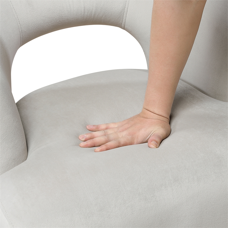 Lexicon Dorset Velvet Accent Chair in Gray