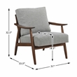 Lexicon Barton Textured Accent Chair in Gray