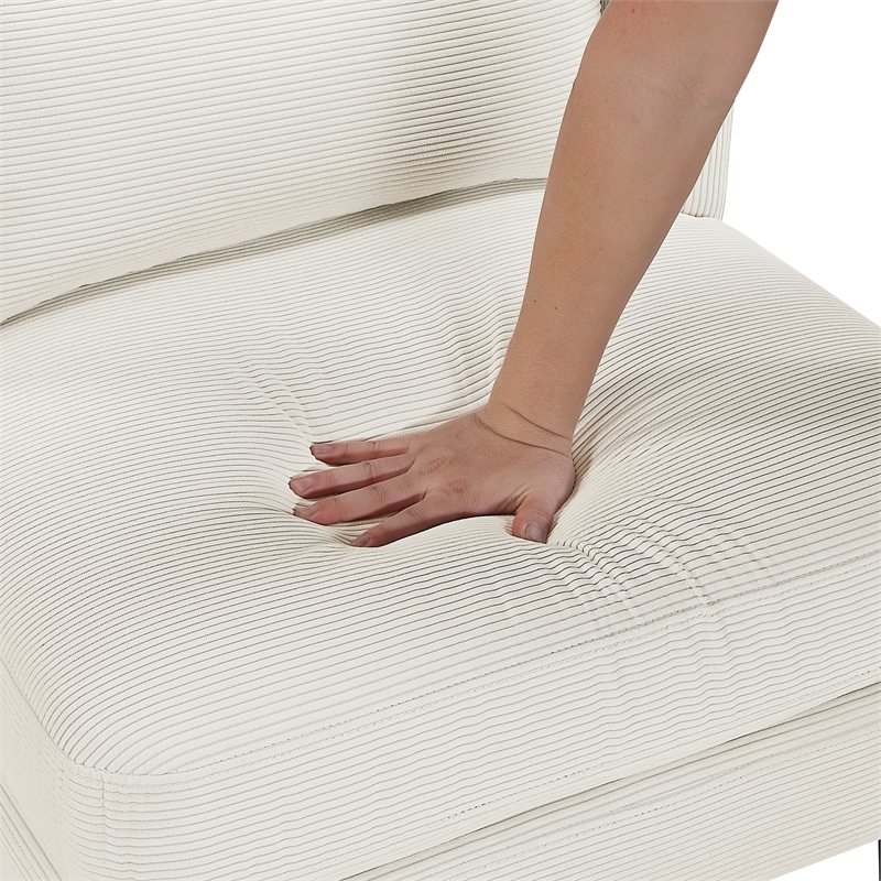 Lexicon Forrester Corduroy Accent Chair in Beige