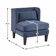 Lexicon Forrester Corduroy Accent Chair in Blue