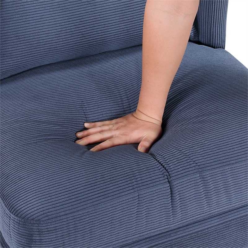 Lexicon Forrester Corduroy Accent Chair in Blue