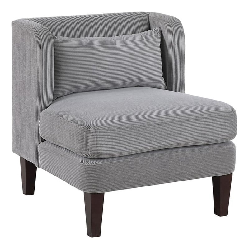 Lexicon Forrester Corduroy Accent Chair in Dark Gray