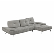 Lexicon Dominic Chenille 2-Piece Sectional with Right Chaise in Dove Gray