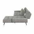 Lexicon Dominic Chenille 2-Piece Sectional with Right Chaise in Dove Gray