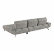 Lexicon Dominic Chenille 2-Piece Sectional with Right Chaise in Dove Gray