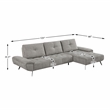 Lexicon Dominic Chenille 2-Piece Sectional with Right Chaise in Dove Gray