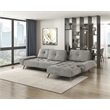 Lexicon Dominic Chenille 2-Piece Sectional with Right Chaise in Dove Gray