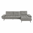 Lexicon Dominic Chenille 2-Piece Sectional with Right Chaise in Dove Gray