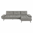 Lexicon Dominic Chenille 2-Piece Sectional with Right Chaise in Dove Gray