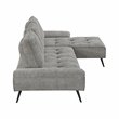 Lexicon Dominic Chenille 2-Piece Sectional with Right Chaise in Dove Gray