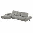 Lexicon Dominic Chenille 2-Piece Sectional with Left Chaise in Dove Gray