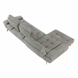 Lexicon Dominic Chenille 2-Piece Sectional with Left Chaise in Dove Gray