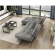 Lexicon Dominic Chenille 2-Piece Sectional with Left Chaise in Dove Gray